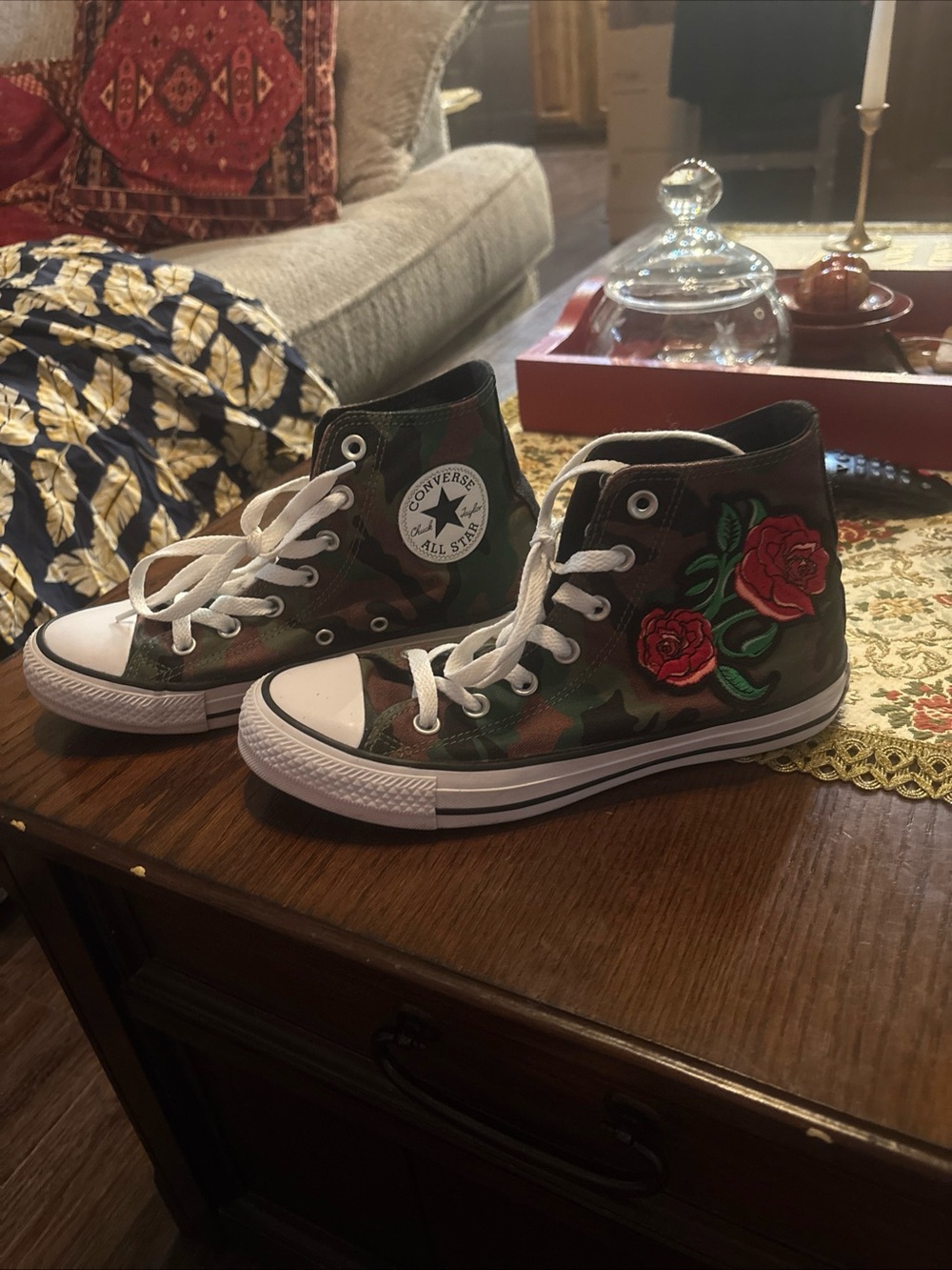 Converse Chuck Taylor All Star Camo Rose High Top Sneakers Women’s 7 162875C